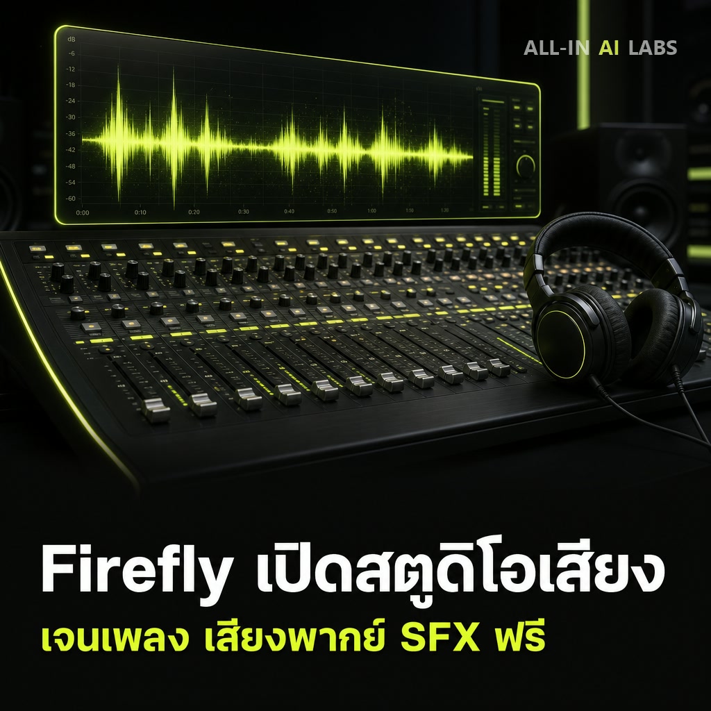Poster ข่าว Adobe Firefly เปิดสตูดิโอเสียงเต็มระบบ
