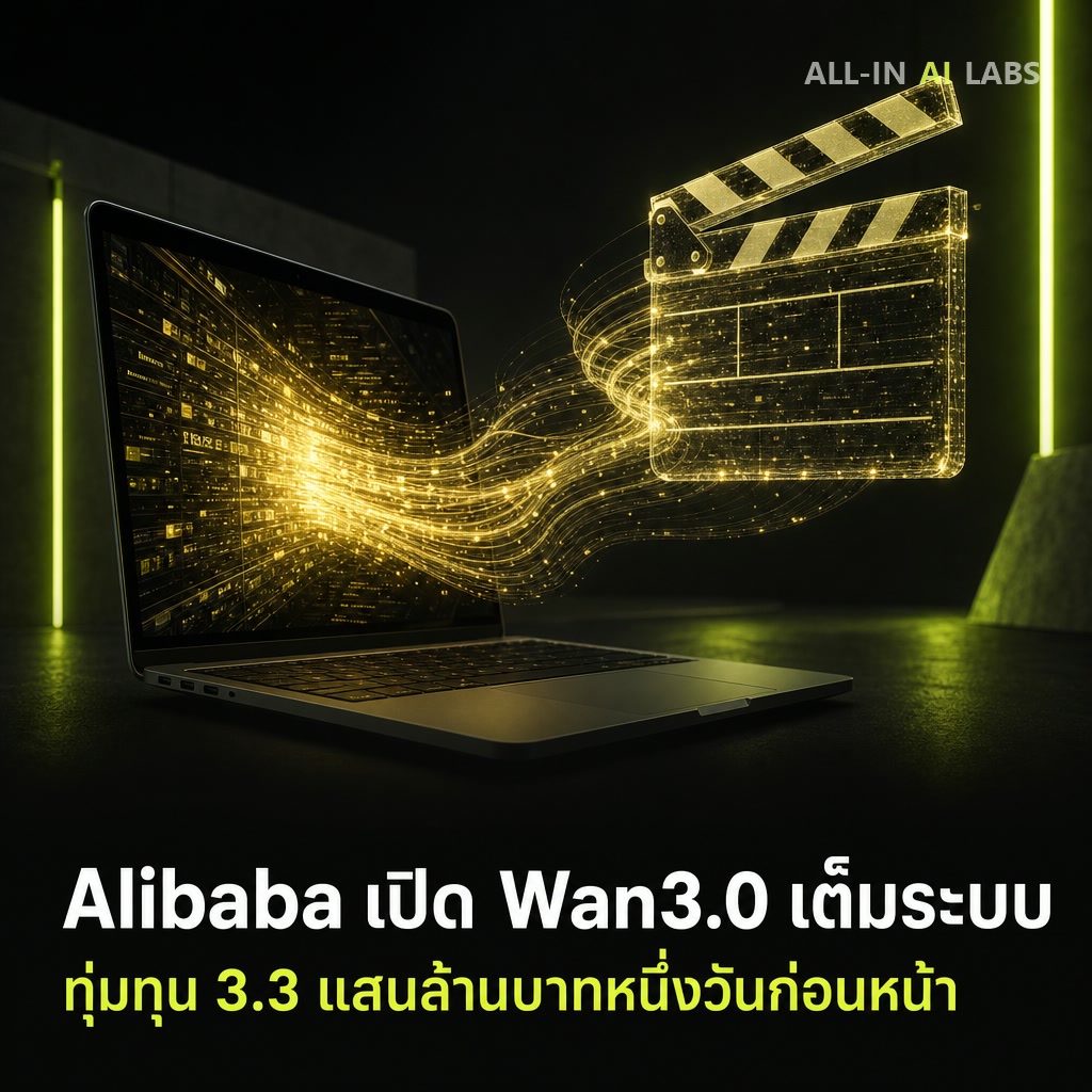 Poster ข่าว Alibaba เปิดใช้งานจริง Wan3.0 หลังระดมทุน 10,000 ล้านดอลลาร์