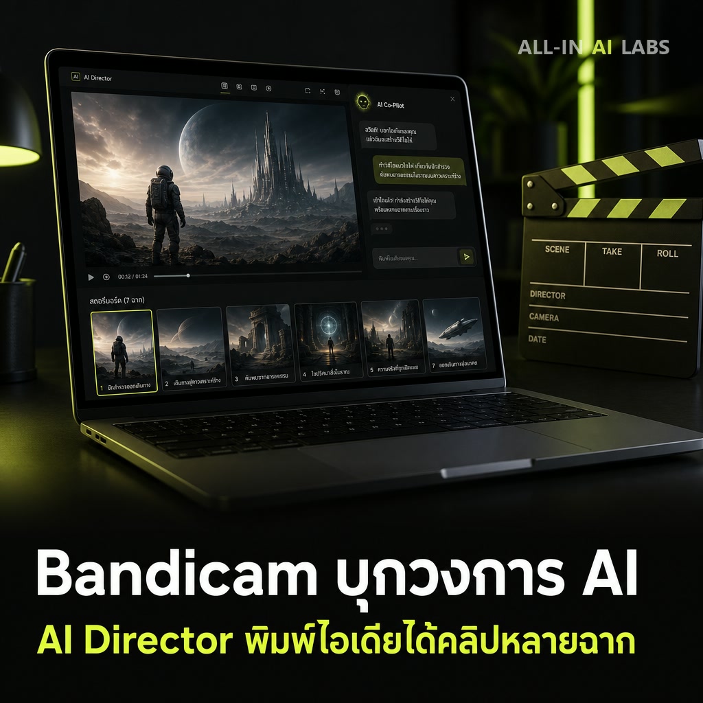 Poster ข่าว Bandicam AI Studio กับ AI Director
