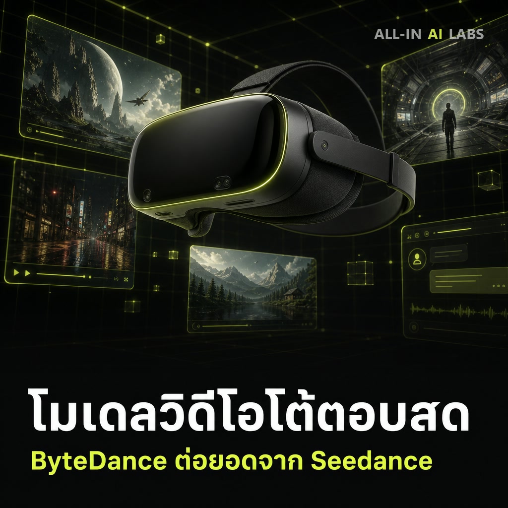 Poster ข่าว ByteDance พัฒนาโมเดลวิดีโอเชิงพื้นที่ real-time ต่อยอดจาก Seedance