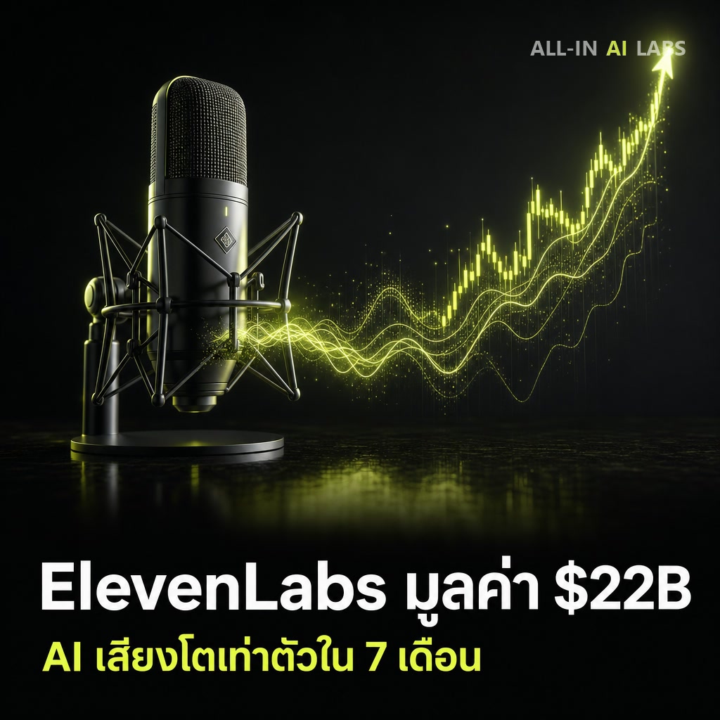 Poster ข่าว ElevenLabs มูลค่า 22,000 ล้านดอลลาร์