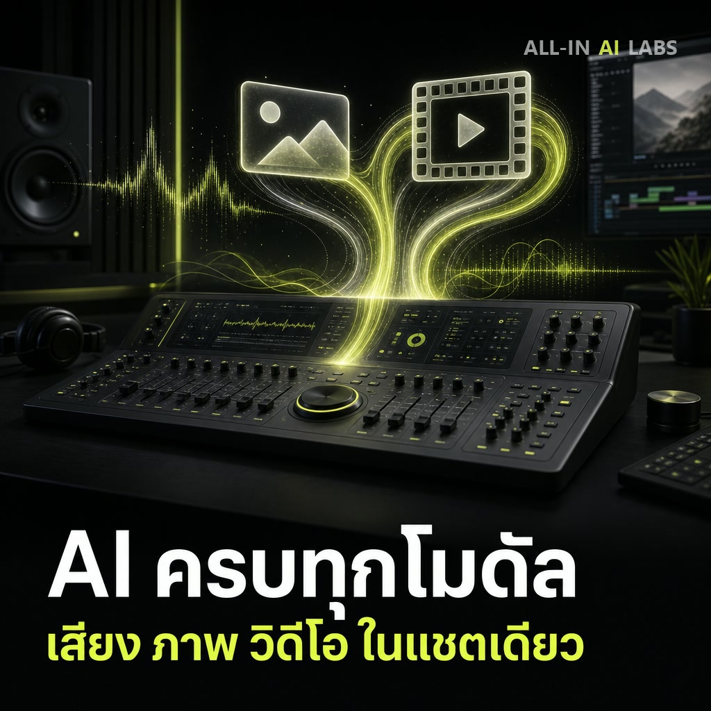 Poster ข่าว ElevenLabs อัปเกรด MCP เจนเสียง เพลง ภาพ วิดีโอ ครบในแชตเดียว