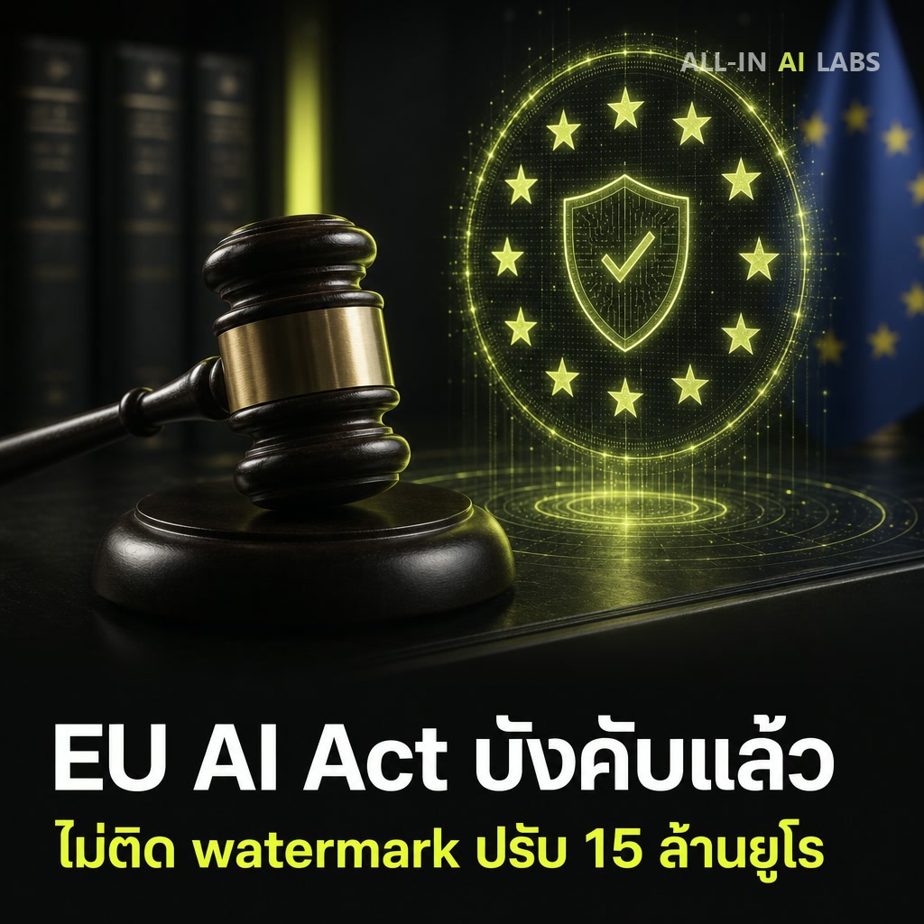 Poster ข่าว EU AI Act Article 50 บังคับใช้ 2 ส.ค. 2026