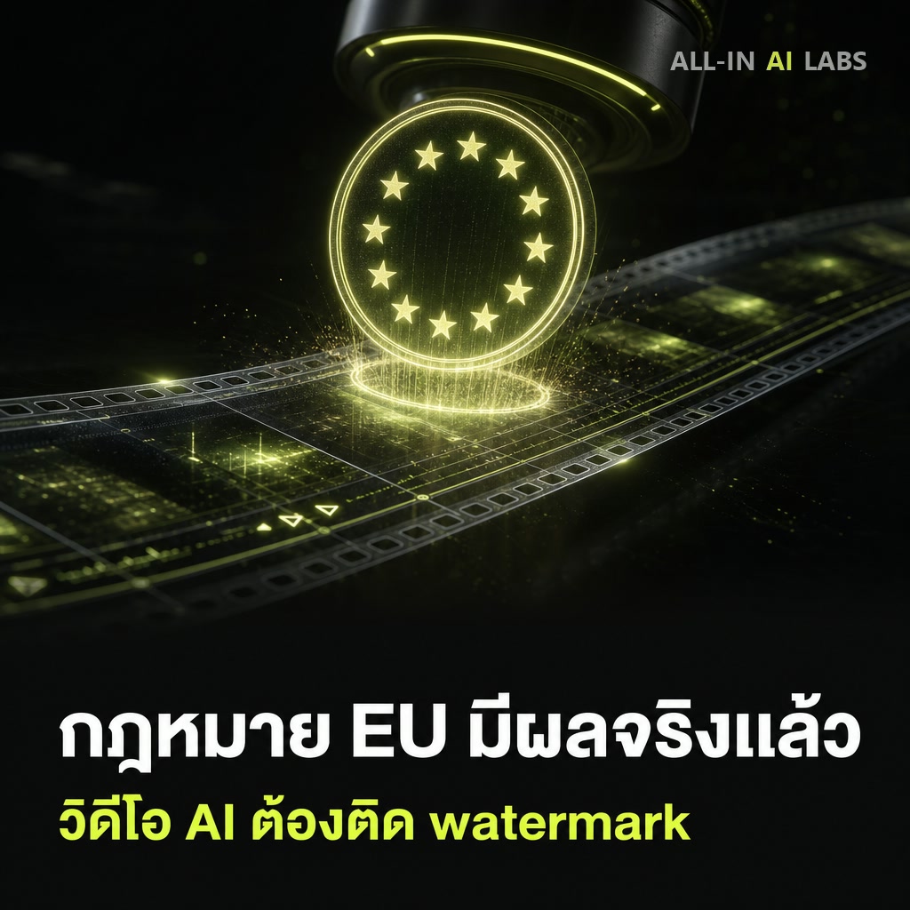 Poster ข่าว EU AI Act มาตรา 50 มีผลบังคับใช้จริง 2 สิงหาคม 2026