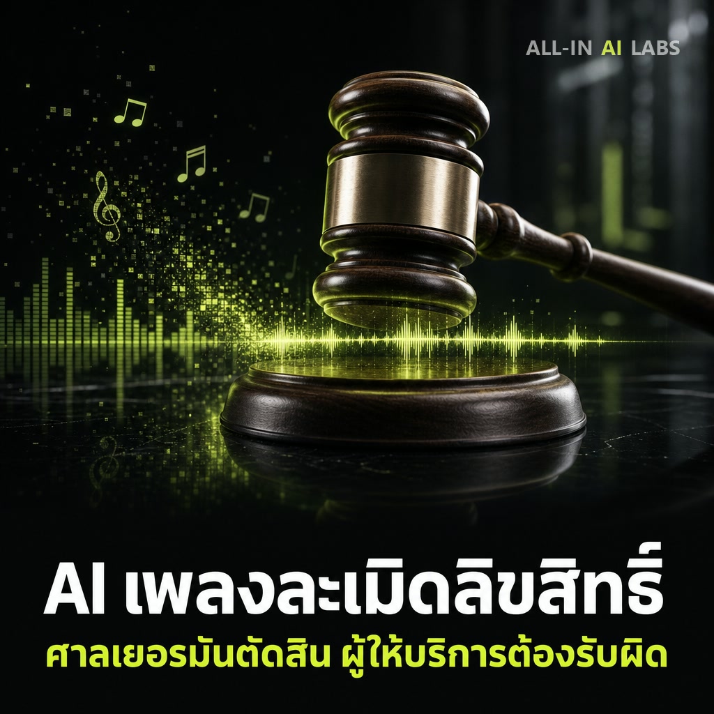 Poster ข่าวศาลเยอรมันตัดสิน Suno ละเมิดลิขสิทธิ์เพลงของ GEMA