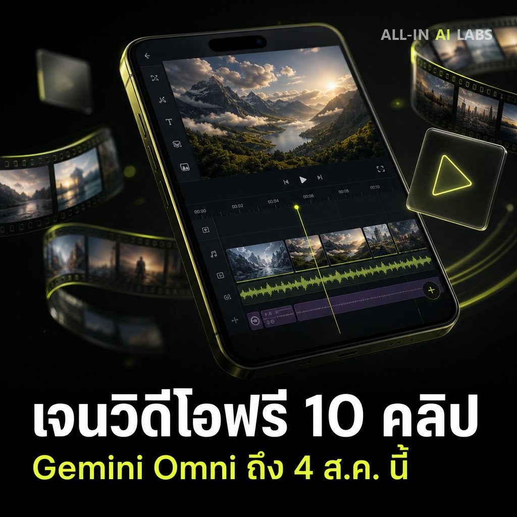 Poster ข่าว Gemini แจกเจนวิดีโอฟรี 10 คลิป