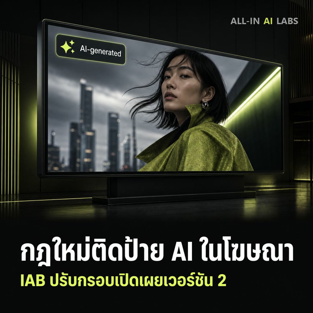 Poster ข่าว IAB ออกกรอบเปิดเผยการใช้ AI ในโฆษณา เวอร์ชัน 2