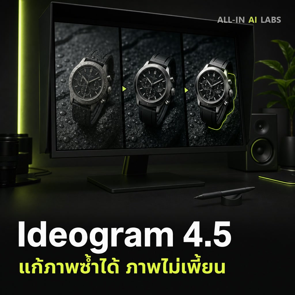 Poster ข่าว Ideogram 4.5 แก้ภาพซ้ำได้โดยภาพไม่เพี้ยน
