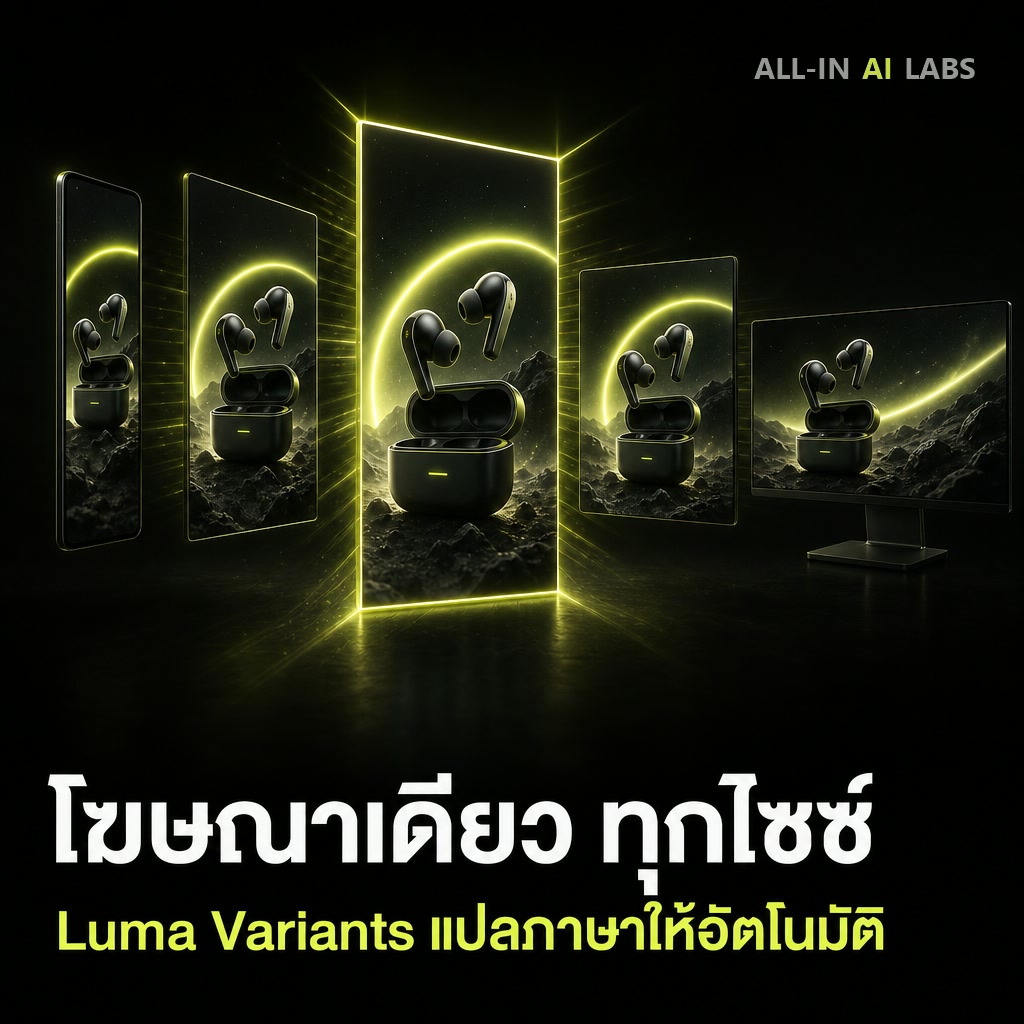 Poster ข่าว Luma Variants แตกโฆษณาเป็นทุกไซซ์ทุกภาษา