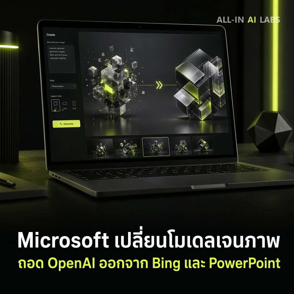 Poster ข่าว Microsoft เปลี่ยนโมเดลเจนภาพจาก OpenAI เป็น MAI-Image-2.5