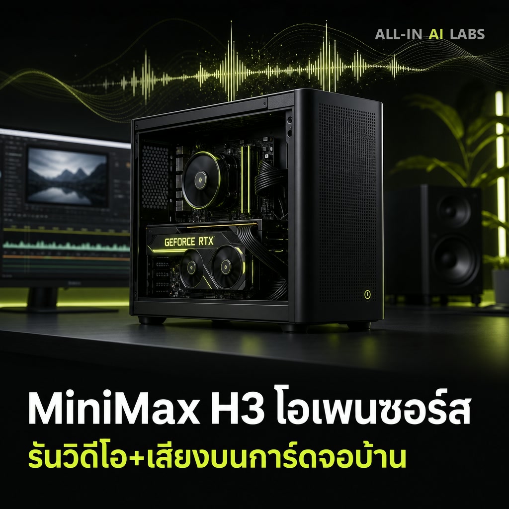 Poster ข่าว MiniMax H3 เปิด Open Weights รันบนการ์ดจอ RTX 3060