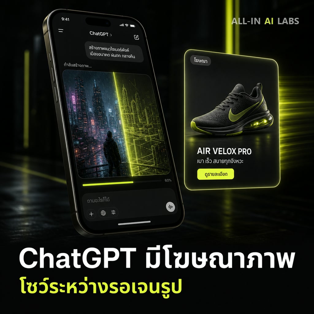 Poster ข่าว OpenAI เปิดโฆษณาแบบภาพใน ChatGPT ระหว่างเจนรูป