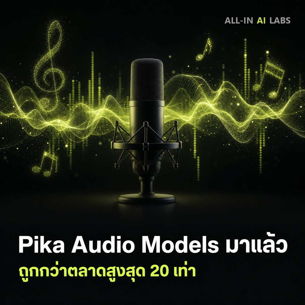 Poster ข่าว Pika เปิดตัว Pika Audio Models 4 โมเดลเสียง AI