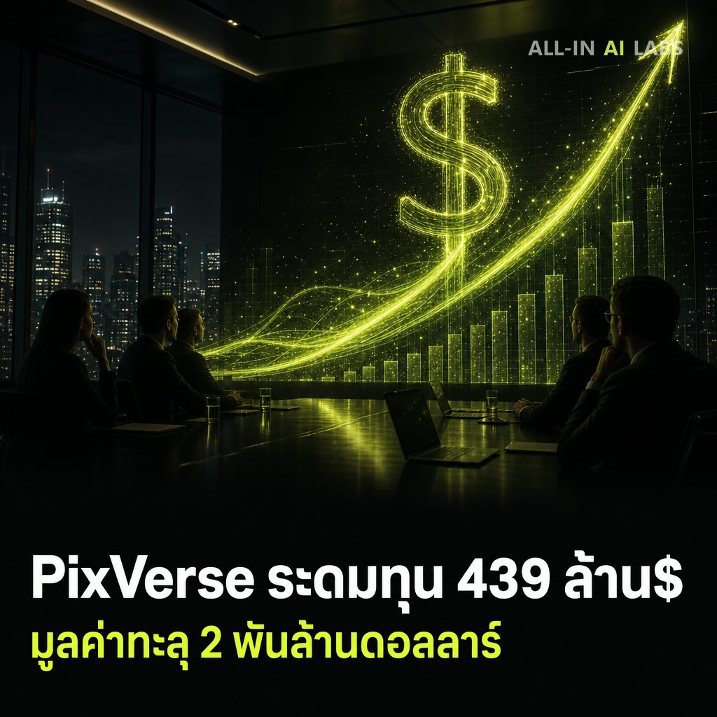 Poster ข่าว PixVerse ระดมทุน 439 ล้านดอลลาร์