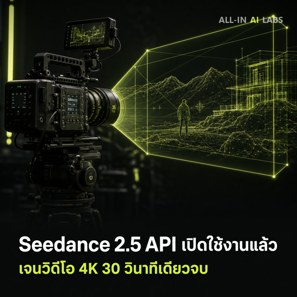 Poster ข่าว Seedance 2.5 API เปิดใช้งานจริง