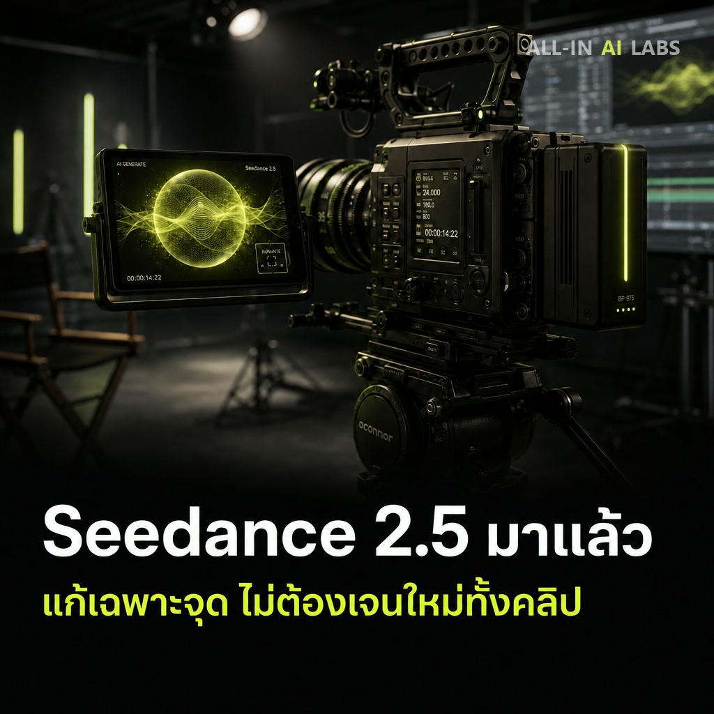 Poster ข่าว Seedance 2.5 — แก้เฉพาะจุดในซีน