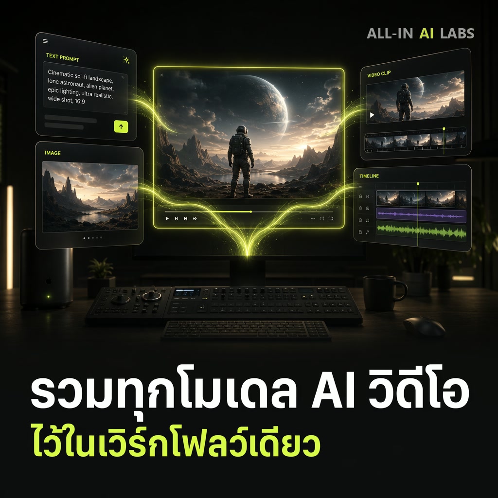 Poster ข่าว Vivideo.ai รวมโมเดล AI วิดีโอไว้ในเวิร์กโฟลว์เดียว